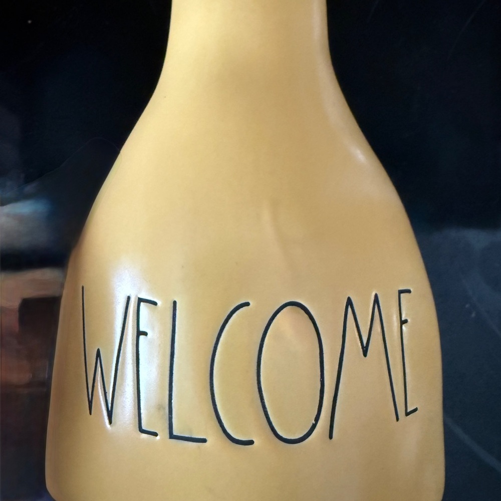 Rae Dunn Yellow Welcome Vase